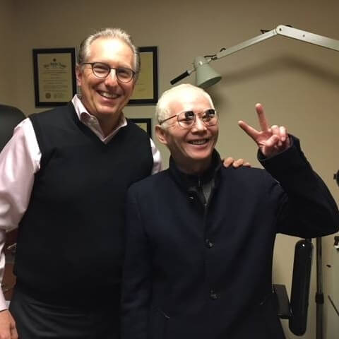 Dr. Schoenbart with a happy patient