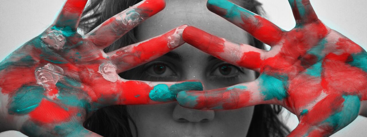 Woman with dry eyes