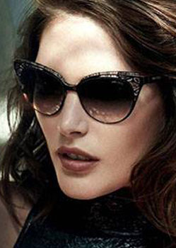Model wearing Jimmy Choo sunglasses