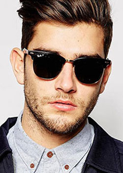 Model wearing Lindberg sunglasses
