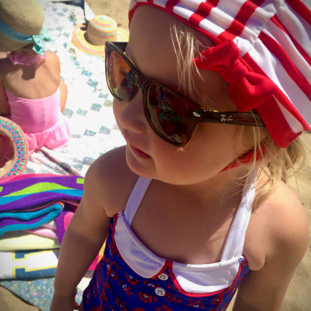 eye exam, young girl wearing sunglasses in New Holland, Pennsylvania
