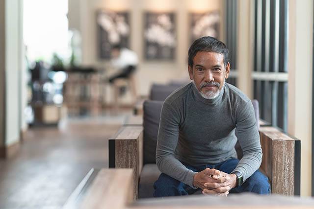 Mature Man Looking confident