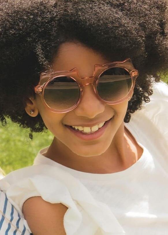 Model wearing Dita sunglasses