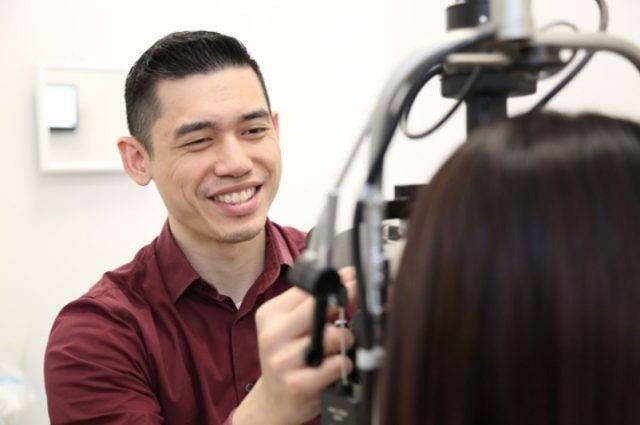 Dr. Tang with patient