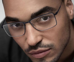 Model wearing Dita sunglasses