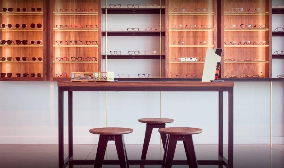 stools and glasses