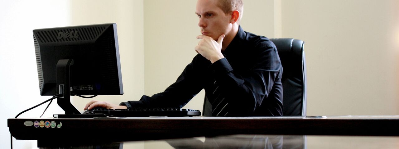 Man Suffering From Computer Vision Syndrome