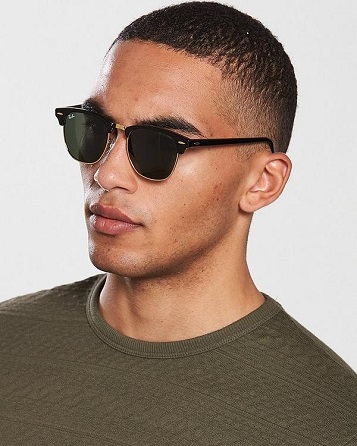 Model wearing RAY BAN eyeglasses