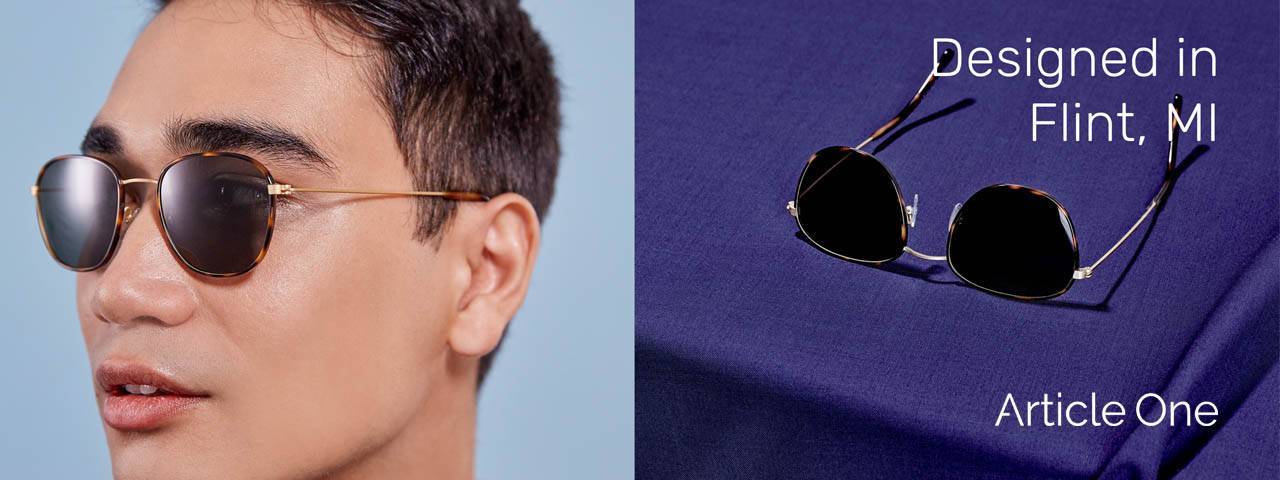 Man Wearing Article One Eyeglass Frames