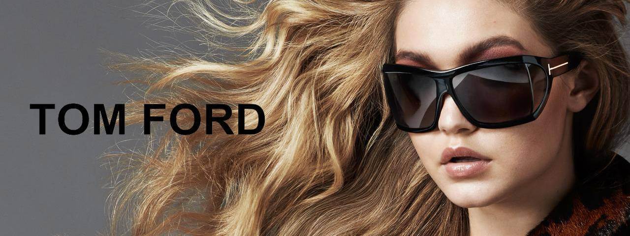 Model wearing Tom Ford Sunglass