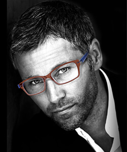 Model wearing ASPIRE glasses