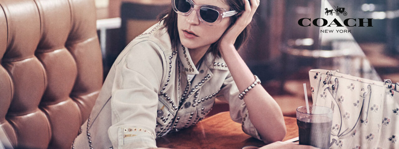 Woman Wearing Coach Designer Eyeglass Frames