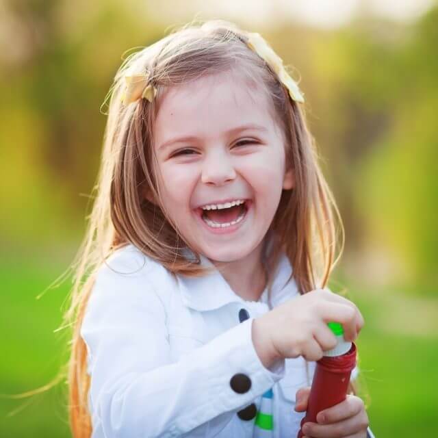child during an eye exam