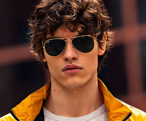 Model wearing Dita sunglasses