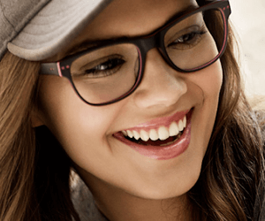 Model wearing Dita sunglasses