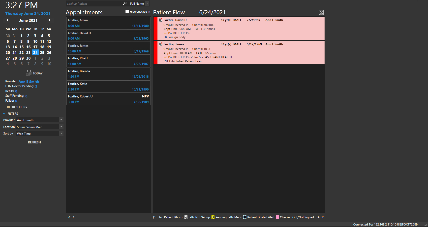 Foxfire EHR Patient Flow 1