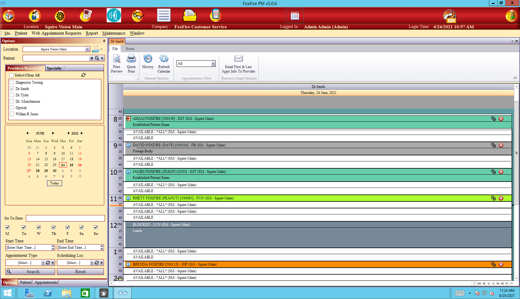 Foxfire PM Calendar
