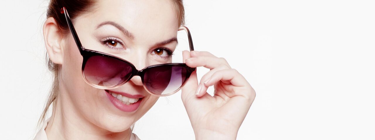 Woman wearing sunglasses in Charlotte, NC