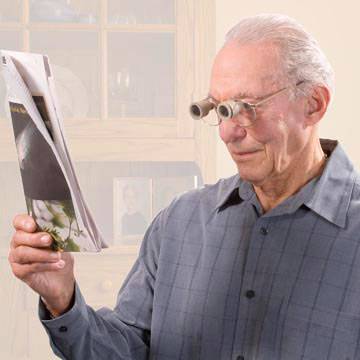 man with low vision
