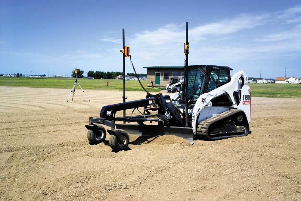 With Laser Equipment, Bobcat Compact Track Loaders Complete Work