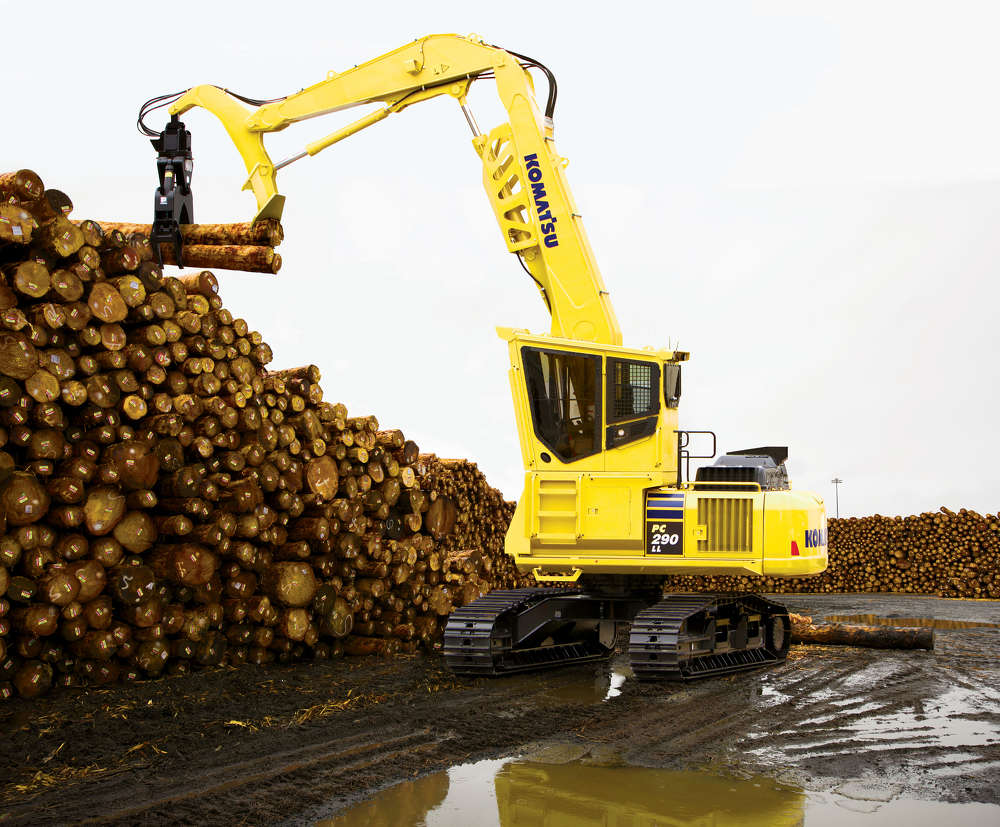 Komatsu America Corp. Introduces Tier IV PC290LL11 Log Loader Story
