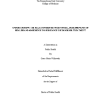 Thumbnail image for Understanding the relationship between social determinants of health and adherence to substance use disorder treatment