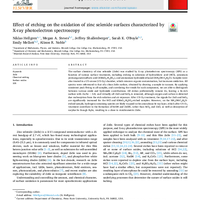 Thumbnail image for Effect of etching on the oxidation of zinc selenide surfaces characterized by X-ray photoelectron spectroscopy