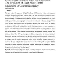 Thumbnail image for From Direct Action to Network Disruption: The Evolution of High-Value Target Operations in Counterinsurgency