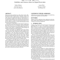 Thumbnail image for Approaching Appraisal: Framing criteria for selecting digital content for preservation