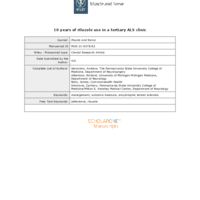 Thumbnail image for 10 years of riluzole use in a tertiary ALS clinic