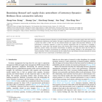 Thumbnail image for Examining demand and supply-chain antecedents of inventory dynamics: Evidence from automotive industry