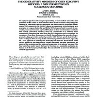 Thumbnail image for The generativity mindsets of chief executive officers: A new perspective on succession outcomes