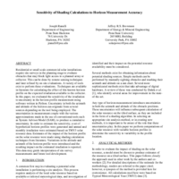 Thumbnail image for Sensitivity of shading calculations to horizon measurement accuracy