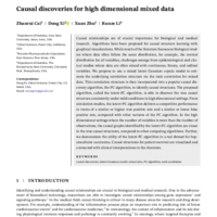 Thumbnail image for Causal discoveries for high dimensional mixed data