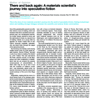 Thumbnail image for There and back again: A materials scientist's journey into speculative fiction