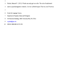 Thumbnail image for Words can only get us so far: The role of multiword units in psycholinguistic research
