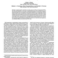 Thumbnail image for Self-report, situation-specific coping questionnaires: What are they measuring?