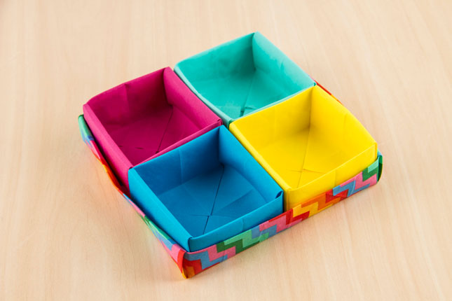 Passo a passo caixa de origami em tecido Artesanato e Ponto Armario Cama Abatible Horizontal ~ Passo a passo caixa de origami em tecido Artesanato e Ponto