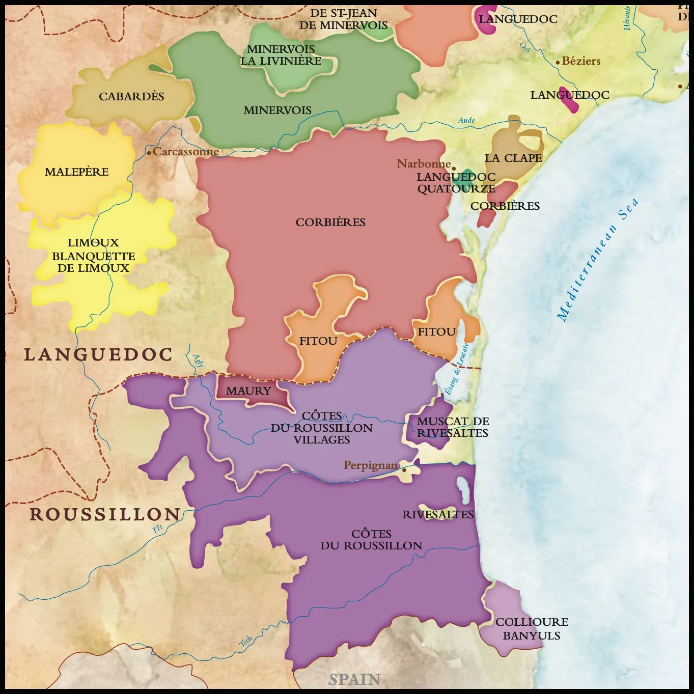 Languedoc-Roussillon map