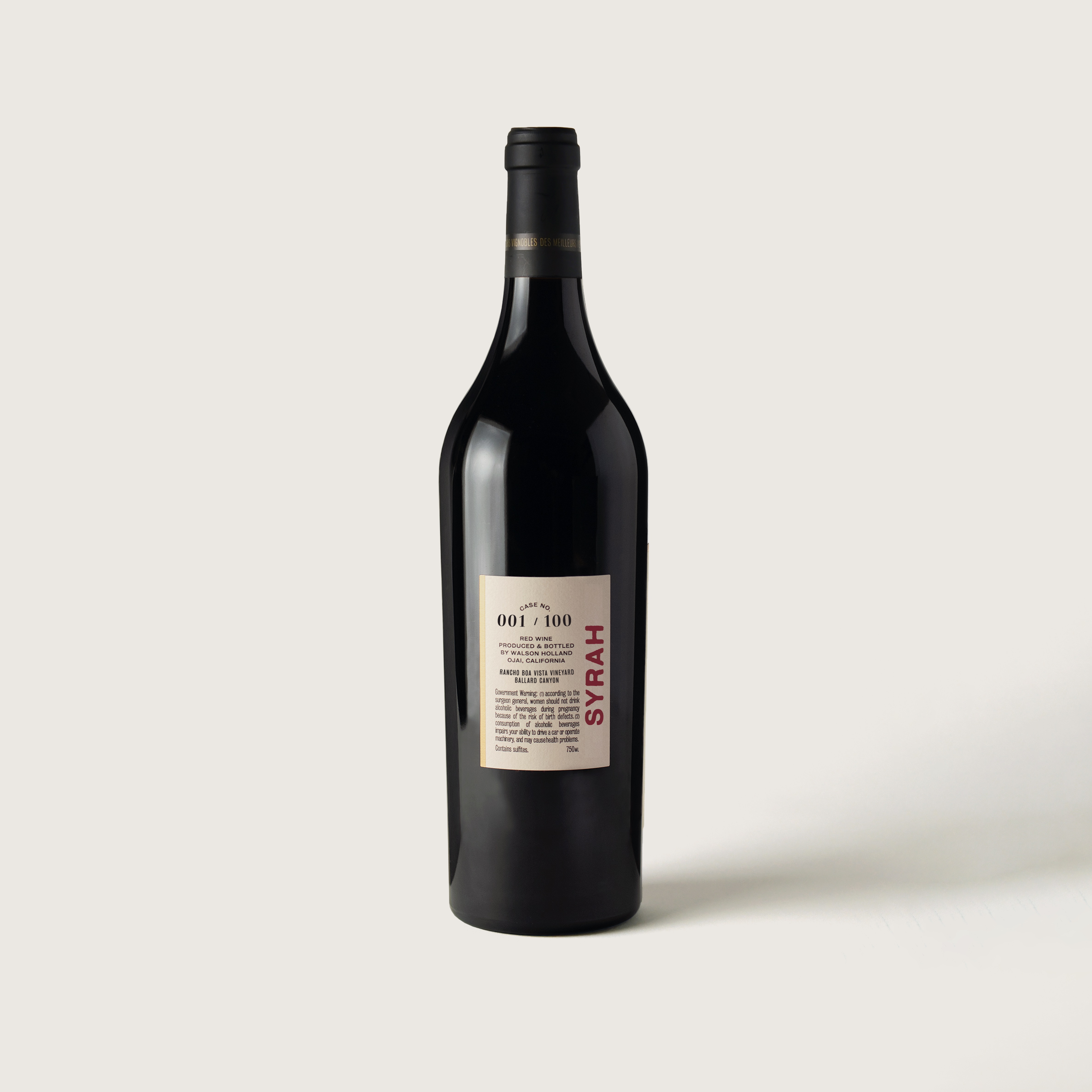 2023 Rancho Boa Vista Vineyard Syrah back