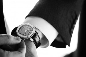 black and white watch