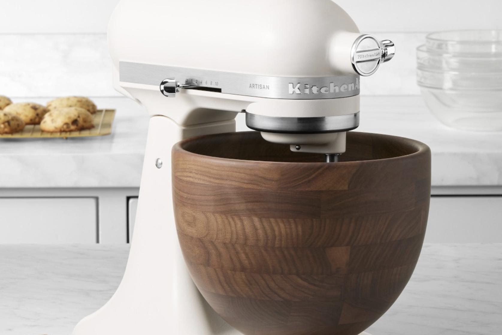 KitchenAid® Porcelain Artisan Stand Mixer with Walnut Bowl, 5-qt