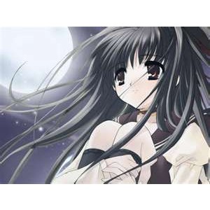 Anime Girl With Black Hair And Silver Eyes
