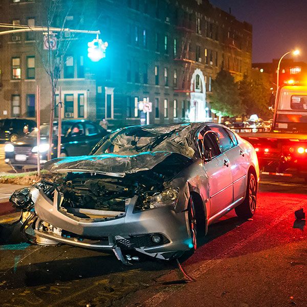 Scene of car accident