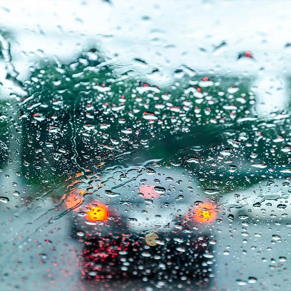 Rainy windshield