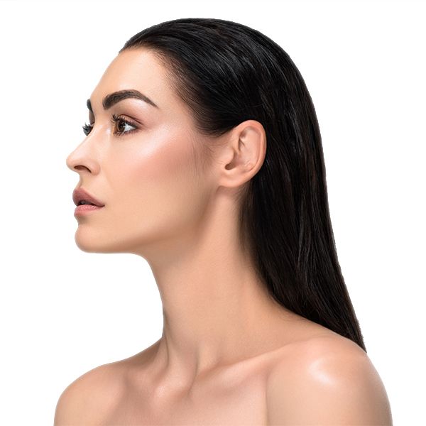 woman with wet dark hair