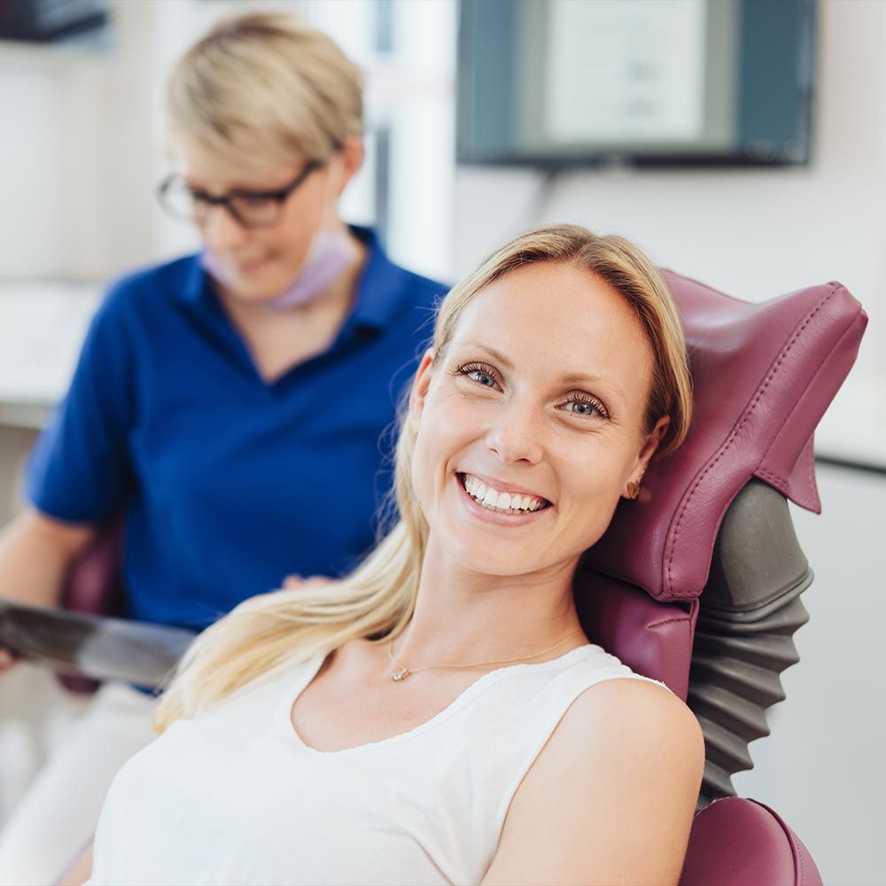 woman in dentist's chair
