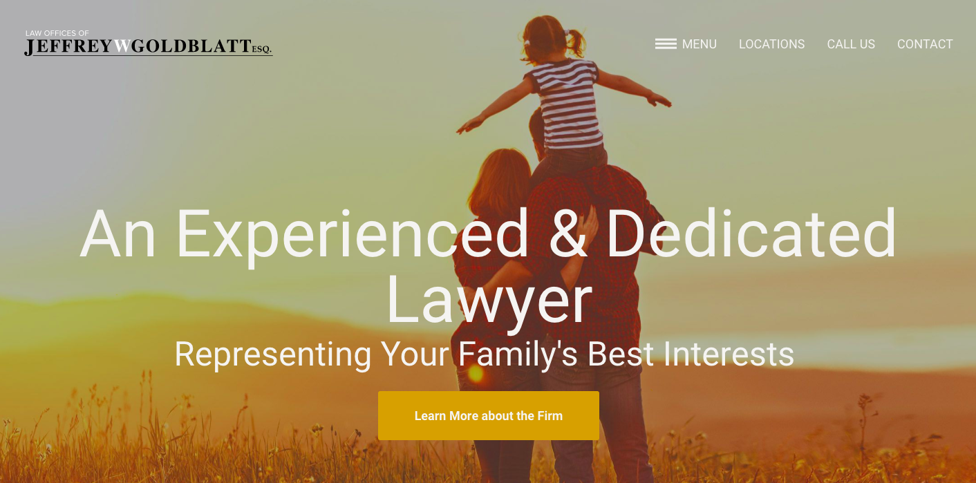 The Law Offices of Jeffrey W. Goldblatt Esq. homepage