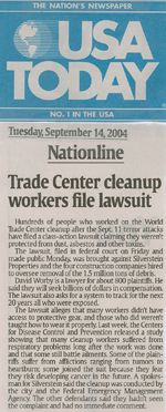 Trade Center Cleanup Workers File Lawsuit