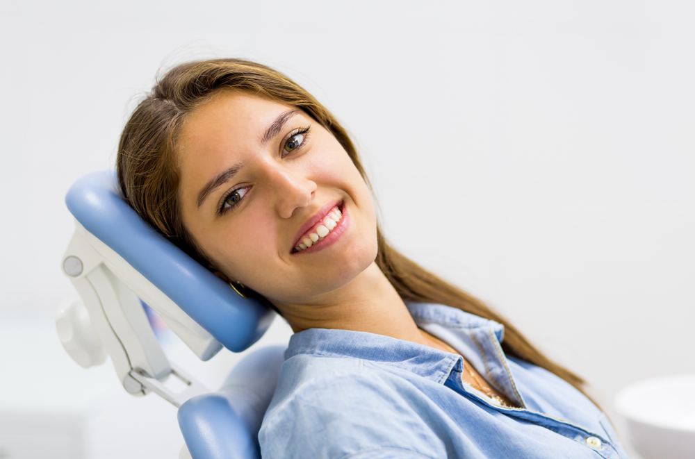 Smiling dental patient